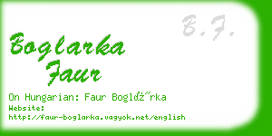 boglarka faur business card